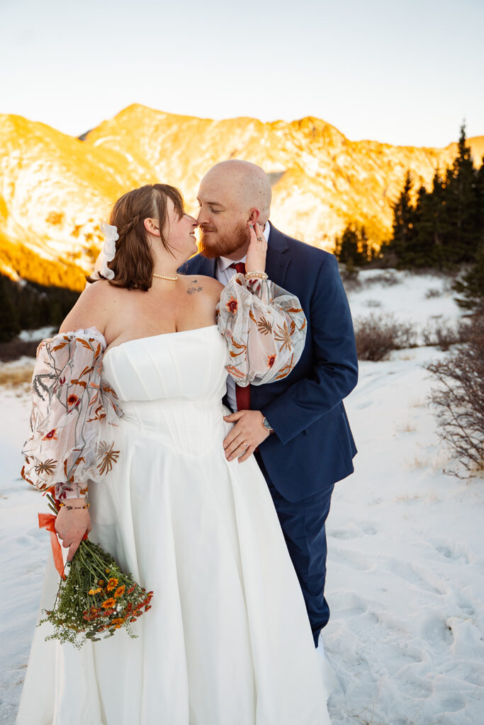 Small alpine lake Elopement at Loveland Pass