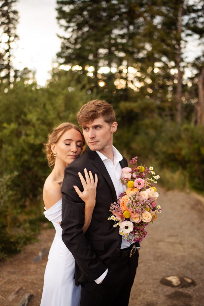 Echo Lake pavilion elopement setup in Colorado
