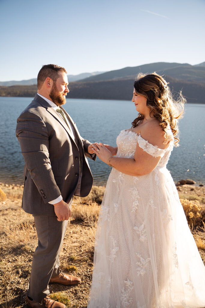 Private lakeside ceremony at Twin Lakes near Leadville