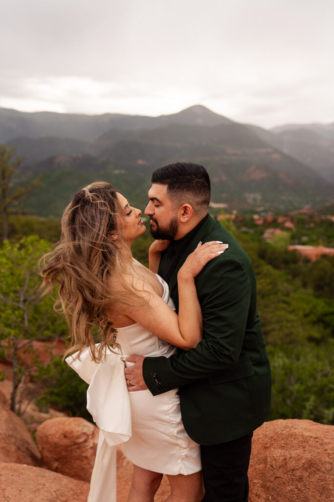 Colorado Springs red rock elopement ceremony